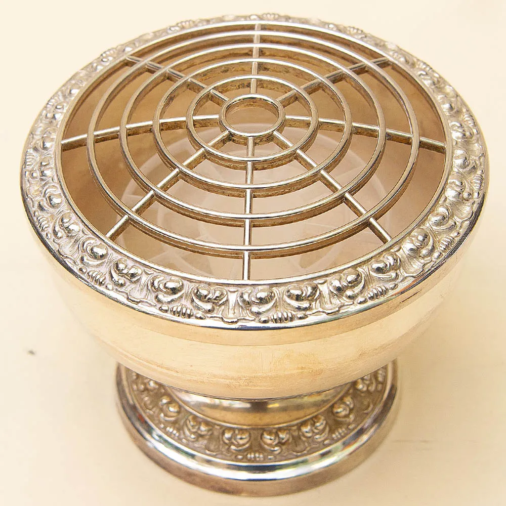 Антикварная Ваза для розовых бутонов «Rose Bowl», Silverplate, SHEFFIELD Англия - первая половина ХХ века.