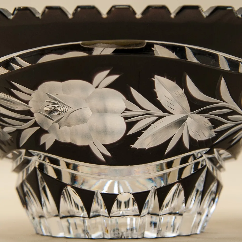 Винтажная Конфетница - Блюдо - Фруктовница, Цветной Хрусталь, SCHONBORNER, Германия 60-е гг.