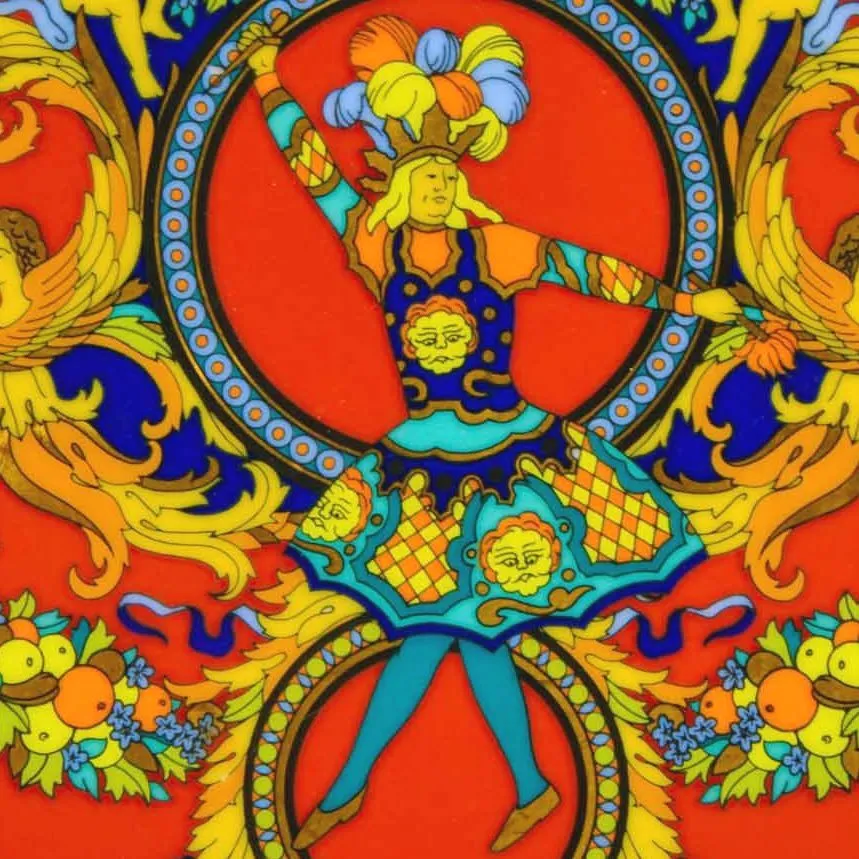 «Король - Солнце» - Коллекционная Фарфоровая Тарелка - Блюдо, VERSACE, Rosenthal Германия - 1993 год.