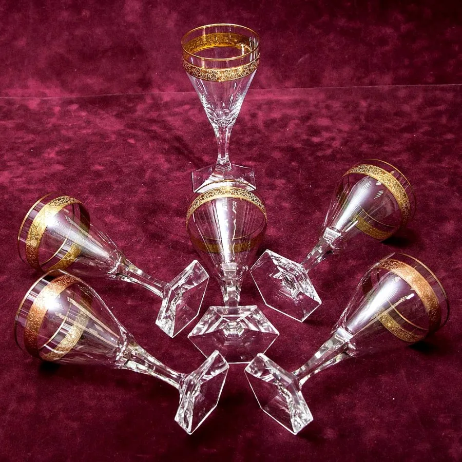 Набор 6-ть Хрустальных Бокалов для Вина, серия «Copenhagen», MOSER - МОЗЕР Чехия.