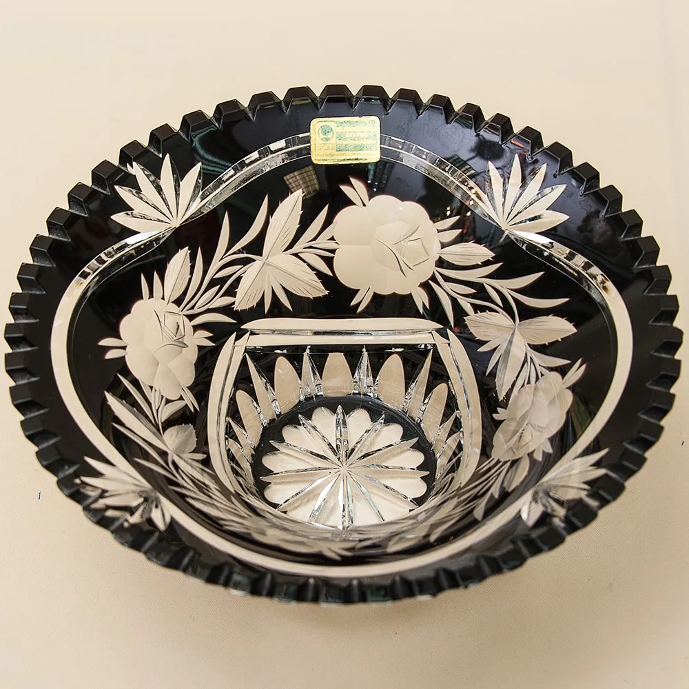 Винтажная Конфетница - Блюдо - Фруктовница, Цветной Хрусталь, SCHONBORNER, Германия 60-е гг.