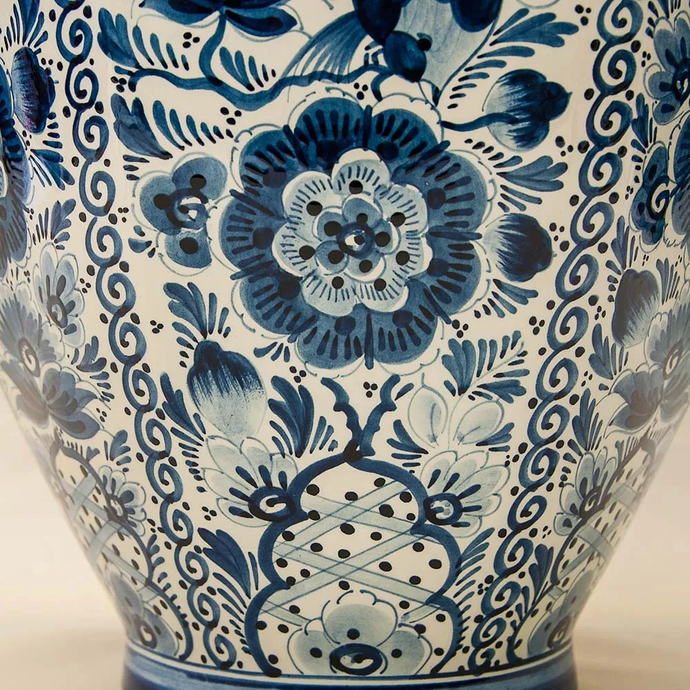 Большой Вазон «Райский Сад» Делфт - DELFTs, Голландия. Н-51 см. Середина ХХ века.