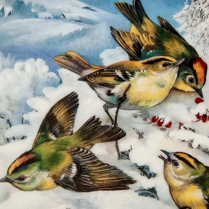 Коллекционная Тарелка «Корольки в лесу» Фарфор, Hutschenreuther, Германия -1992 год.