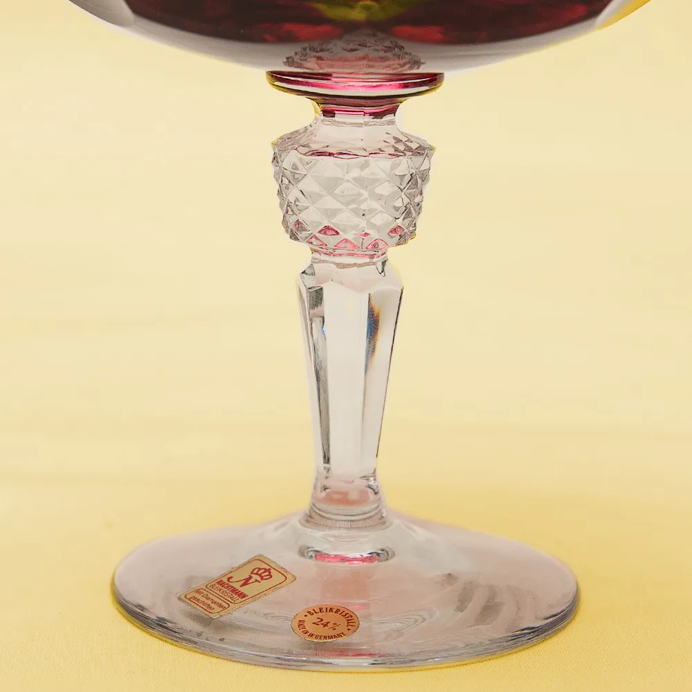 Набор «Креманок» из Цветного Хрусталя «ANTIKA», сигнирование - NACHTMANN Германия, 70 -е годы.