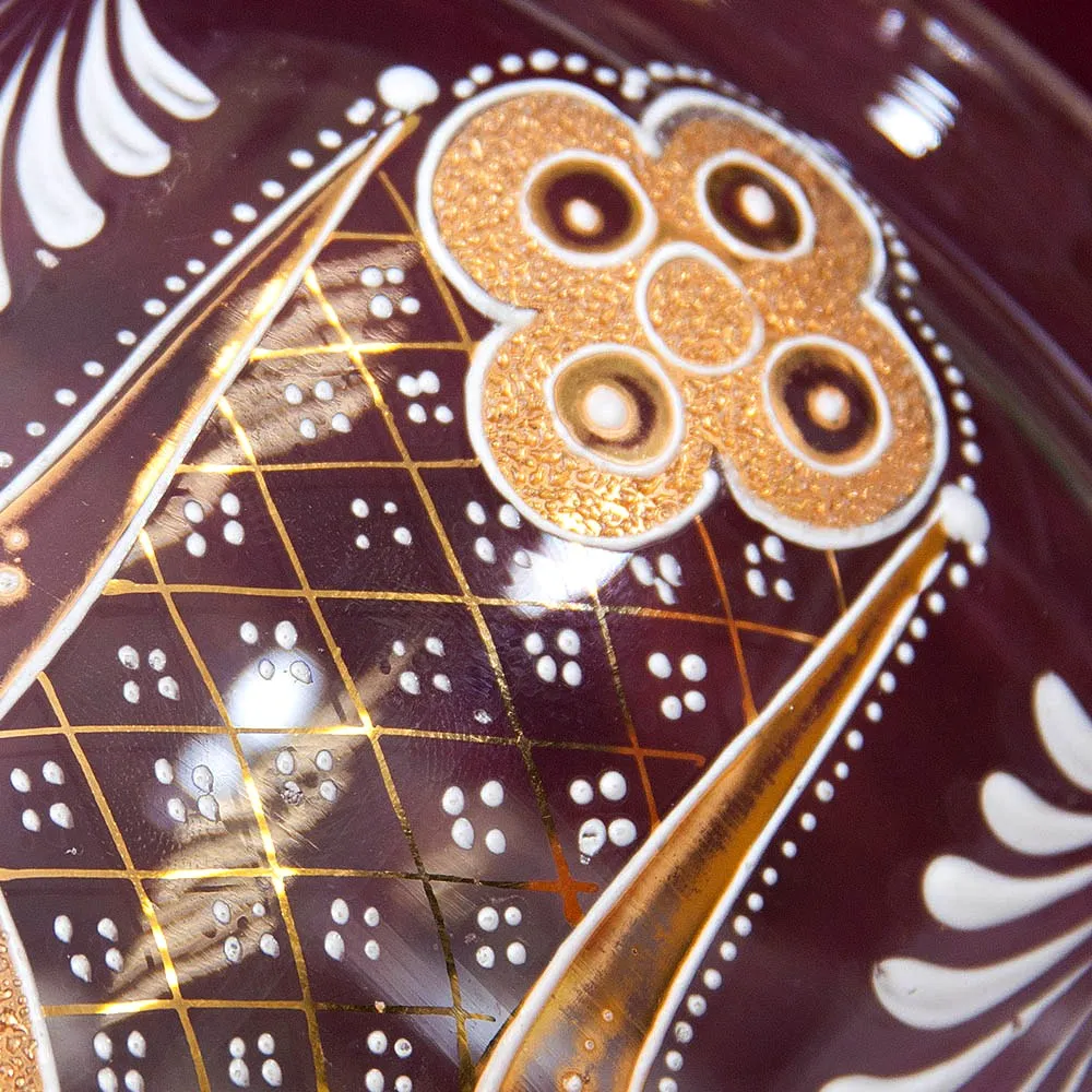 «Золотой узор» - Бисквитница - Сахарница - Баночка с крышкой, Стекло Англия 30-е годы ХХ века.