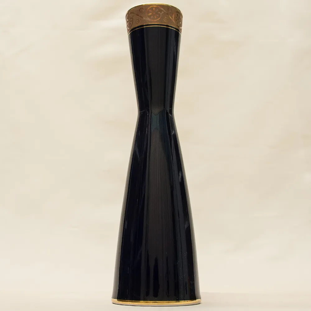 Винтажная Фарфоровая Ваза, Кобальт - Золото, Waldershof Германия, 70 -е годы ХХ века.