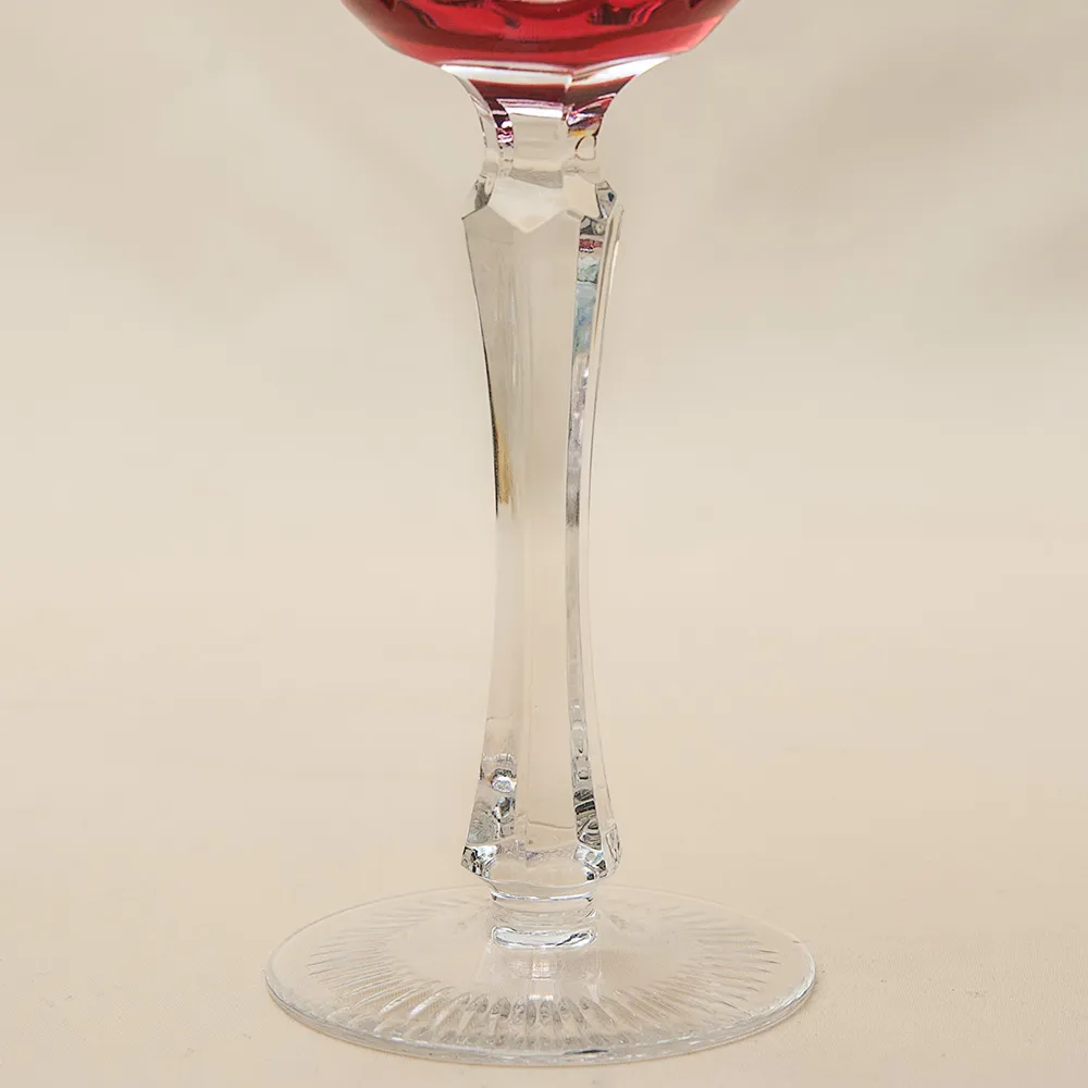 Шесть Бокалов для вина из Цветного Хрусталя серия «Der große Salut», NACHTMANN Германия, 70 -е годы.