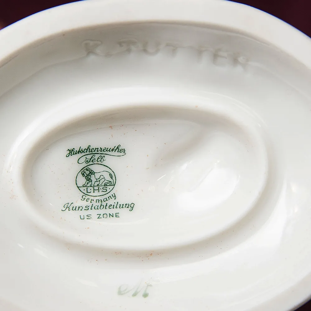 Редкая Фарфоровая Статуэтка «Путти с Олененком», Hutschenreuther,  Германия -1948 год.