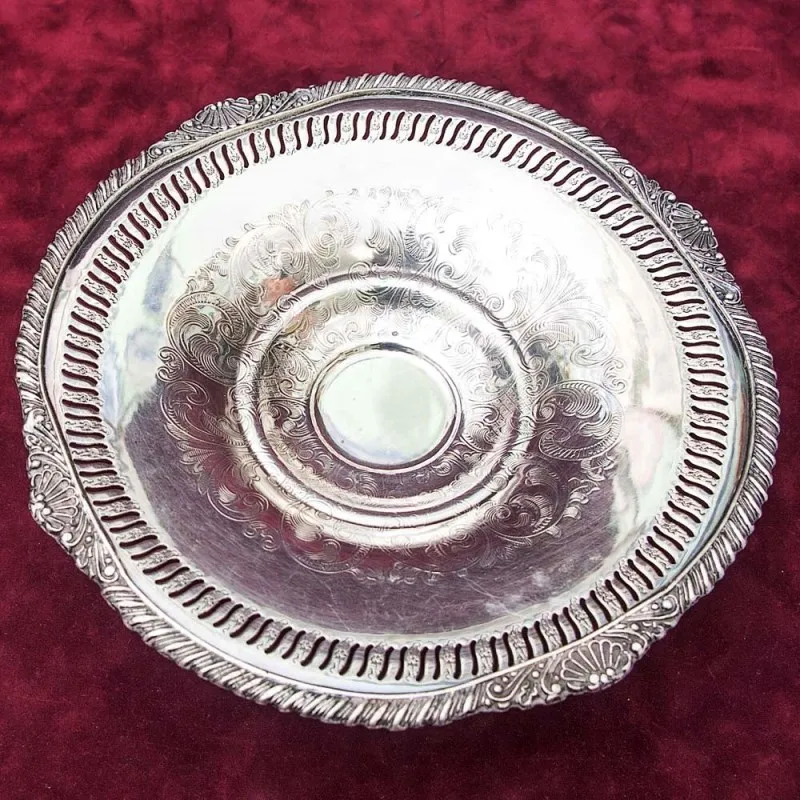 Металлическое Блюдо - Сухарница - Конфетница - Фруктовница, Silverplate, SHEFFIELD Англия, 70 гг.