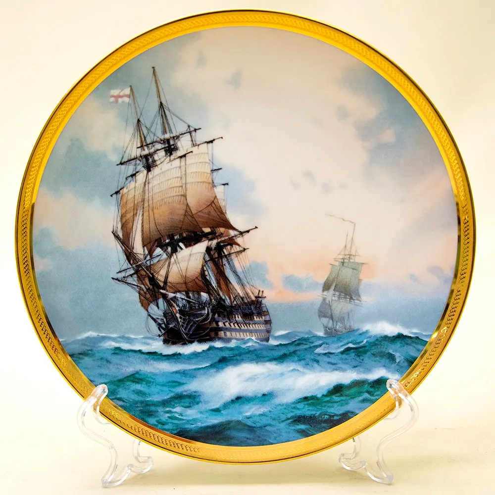 Коллекционная Тарелка «Парусные Корабли -VICTORY» Фарфор США, The FRANKLIN MINT -1987 год.