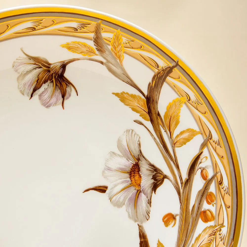 Большое Коллекционное Блюдо - Тарелка «Цветение Лета» Фарфор KAISER Германия.