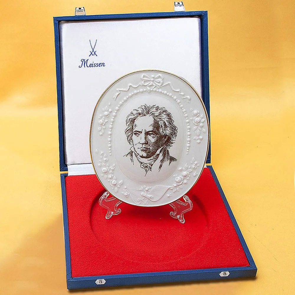 Фарфоровое Панно - Плакетка «Людвиг ван Бетховен», MEISSEN Германия - 1978 год.