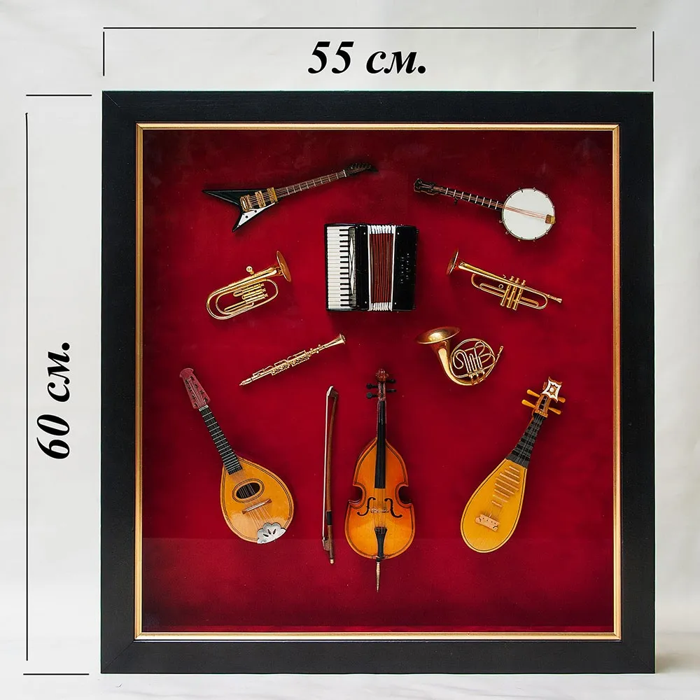 Большое! Настенное Панно «Музыкальные Инструменты - Оркестр», Германия.
