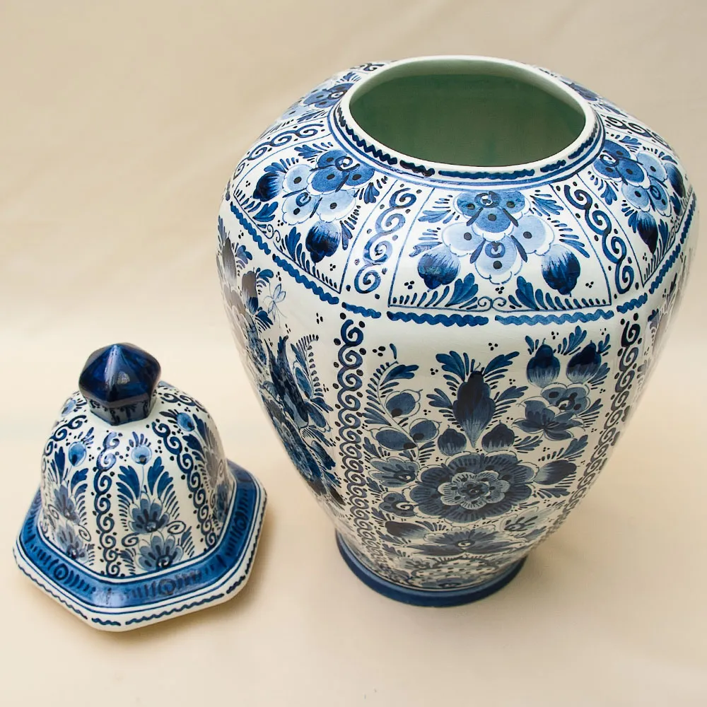 Большой Вазон «Райский Сад» Делфт - DELFTs, Голландия. Н-51 см. Середина ХХ века.