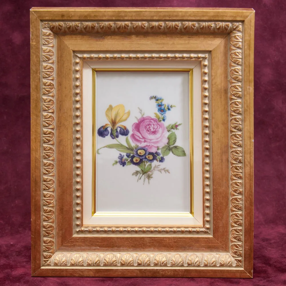 Коллекционный Набор из Трех Фарфоровых Плакеток - Картин - Панно «Летние Цветы», Lindner Германия.