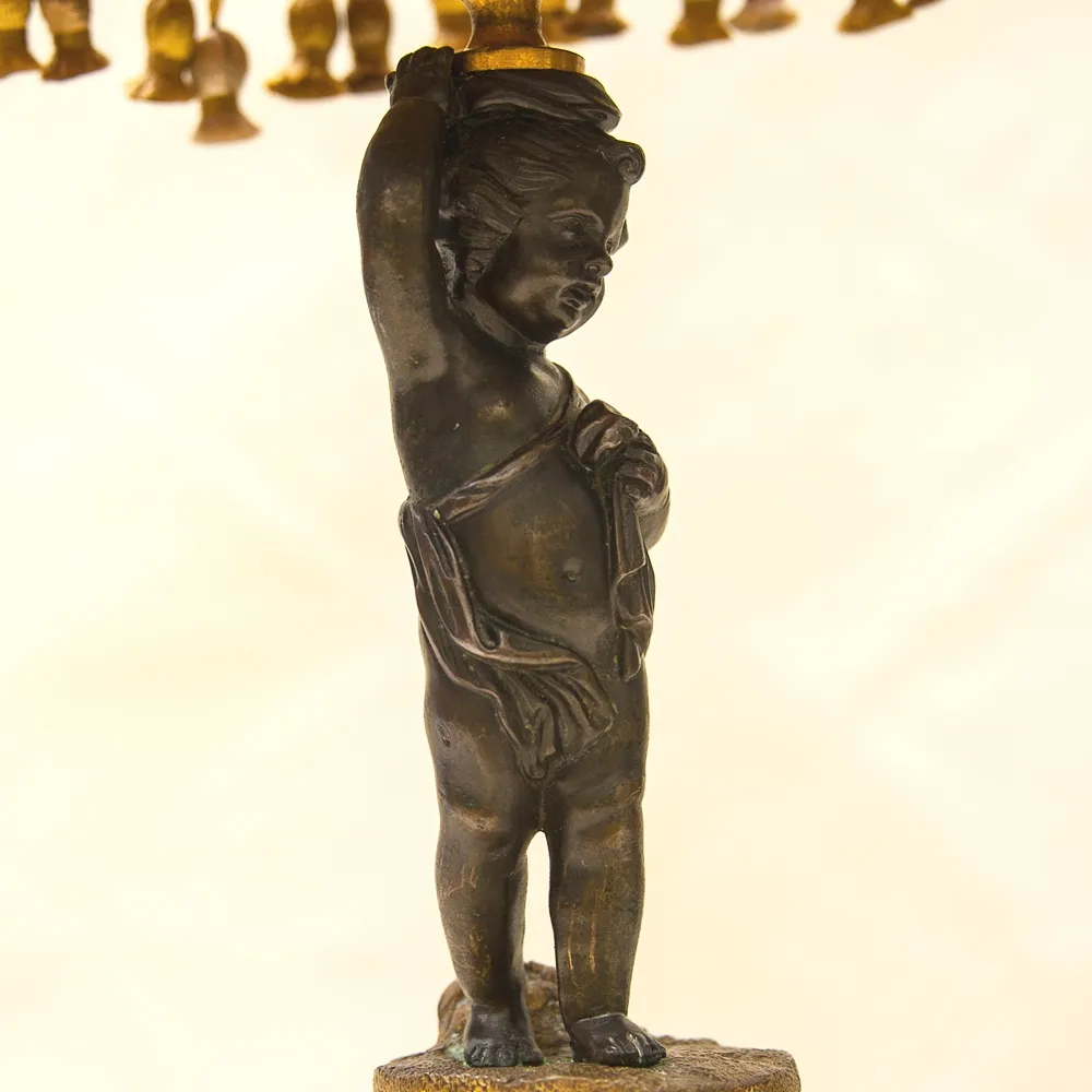 Винтажная Настольная Электрическая Лампа - Светильник «Путти - Ангелочек» Франция.