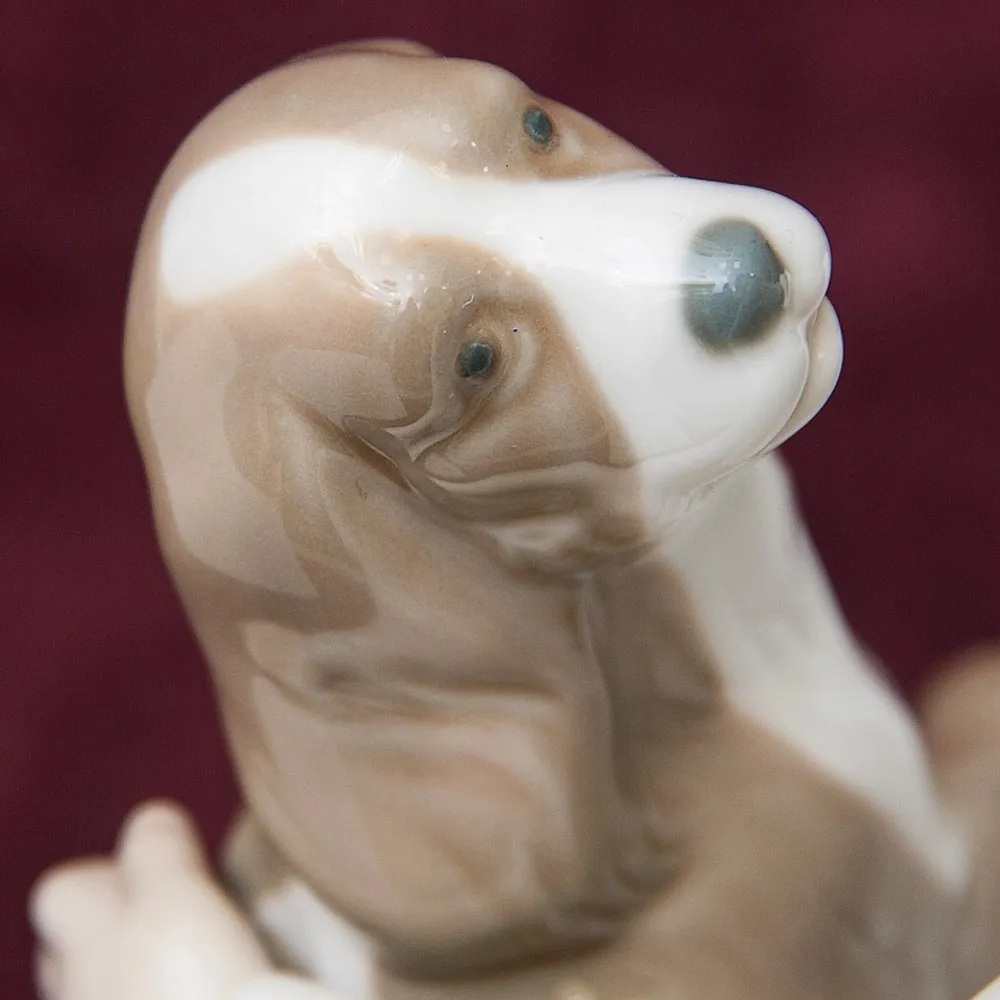 Редкая! Фарфоровая статуэтка «Мальчик с собакой» Lladro, Испания - 1970 год.