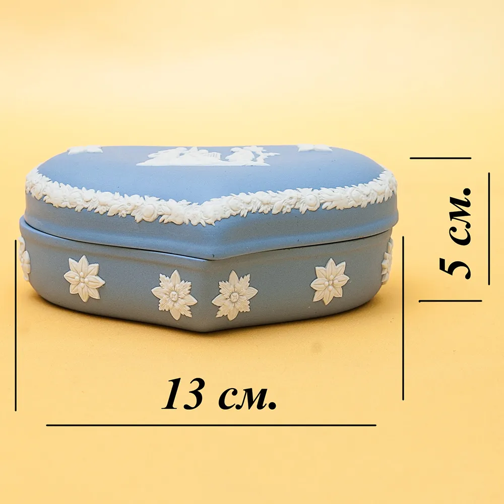 Шкатулка - Бонбоньерка «Атлантида» фарфор ВЕДЖВУД, WEDGWOOD, Англия -1977 год.