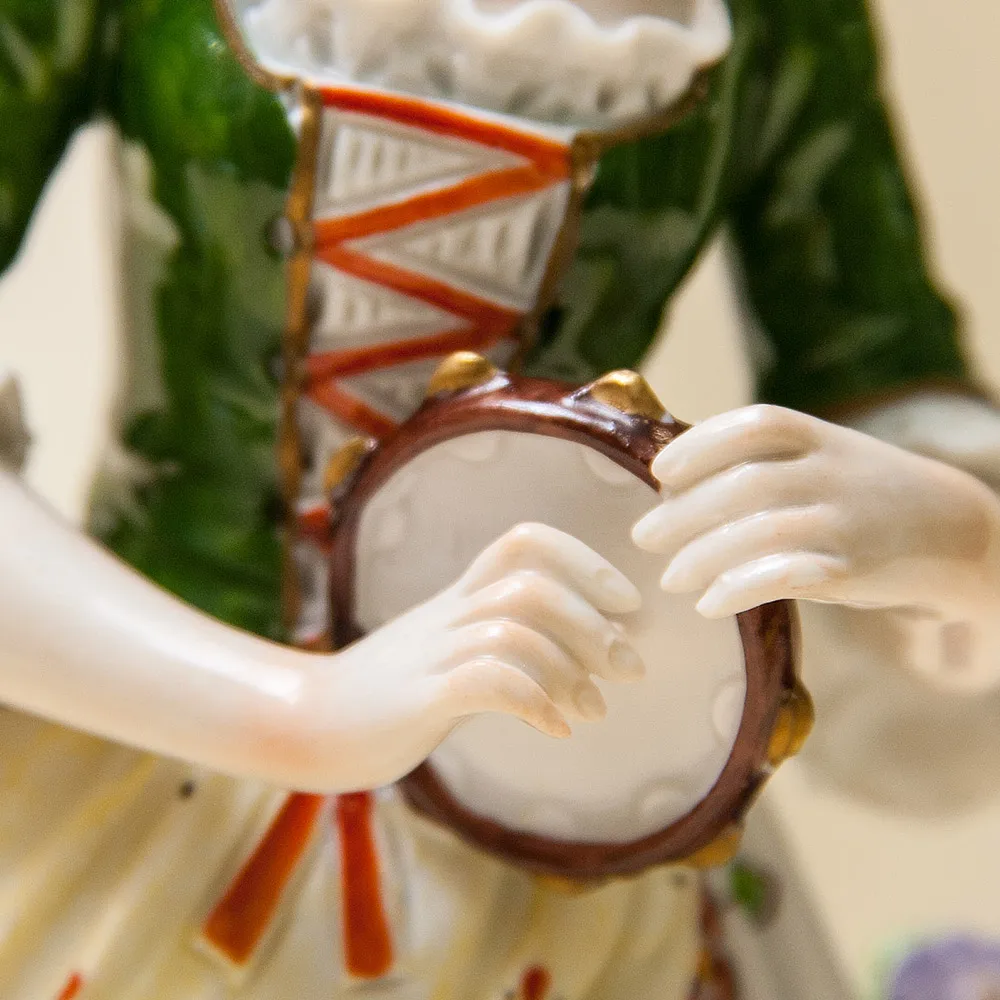 Коллекционная Фарфоровая Статуэтка «Весёлая Пастушка» Н-24см. SITZENDORF, Германия - 50гг..