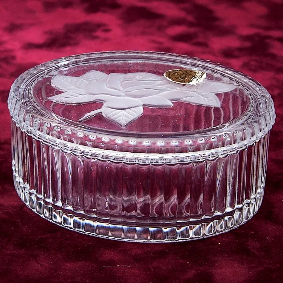 Шкатулка или Мелочевница «Хрустальная Роза». Vannes Le Chatel Франция -60гг.