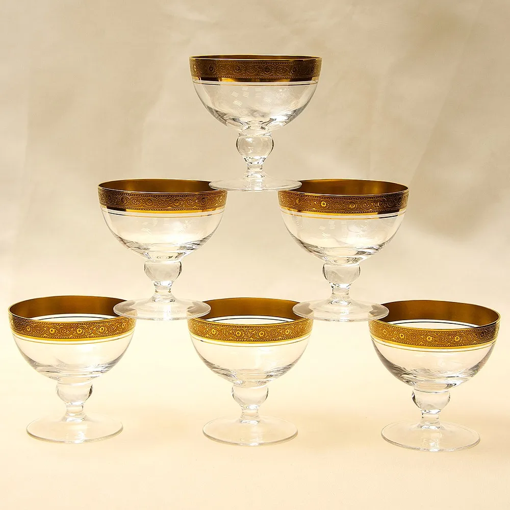 Набор 6-ть Хрустальных Фужеров серия «Harrison», Theresienthal Германия, 60 -е годы ХХ века.