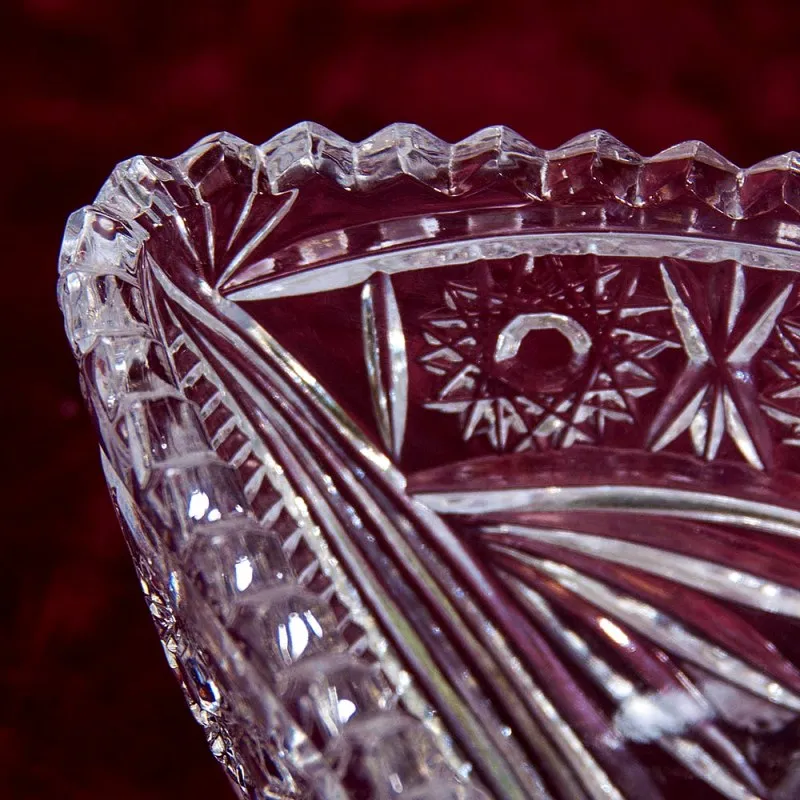 Конфетница - Ваза «Лодочка» Хрусталь, LAUSITZER GLASWERKE, Германия 60-е гг.