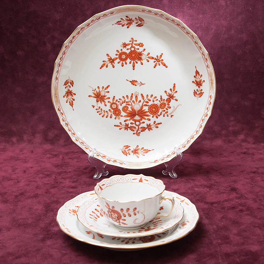 Чайный Сервиз «Индийский цветок» на 6-ть персон Фарфор MEISSEN / МЕЙСЕН Германия.