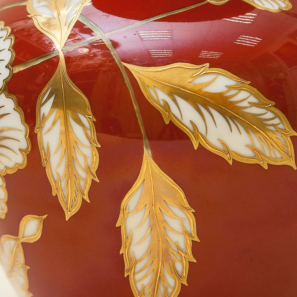 Коллекционная Ваза из серии «Золото Роз» Фарфор Hertel, Jacob&Co. Германия Н-25см.