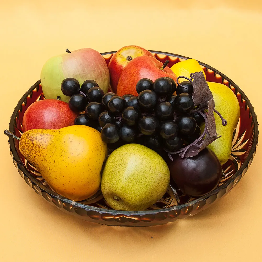 Блюдо - Фруктовница Цветного Хрусталя «Ромашки» Германия D-28 см., конец 60-х гг.