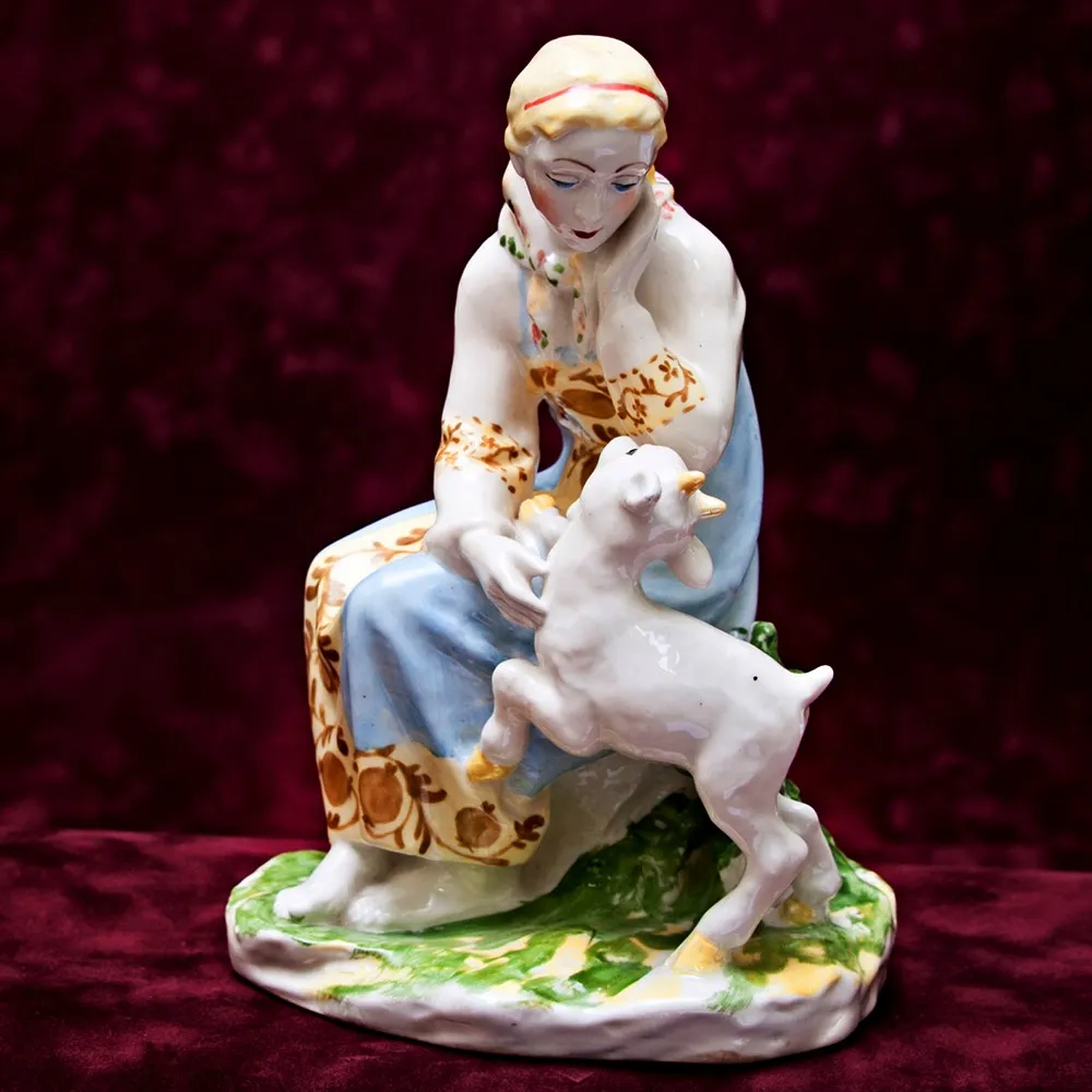 Редкость! Фарфоровая Статуэтка «Аленушка и братец Иванушка» ЛЗФИ. СССР 60-е годы ХХ века..