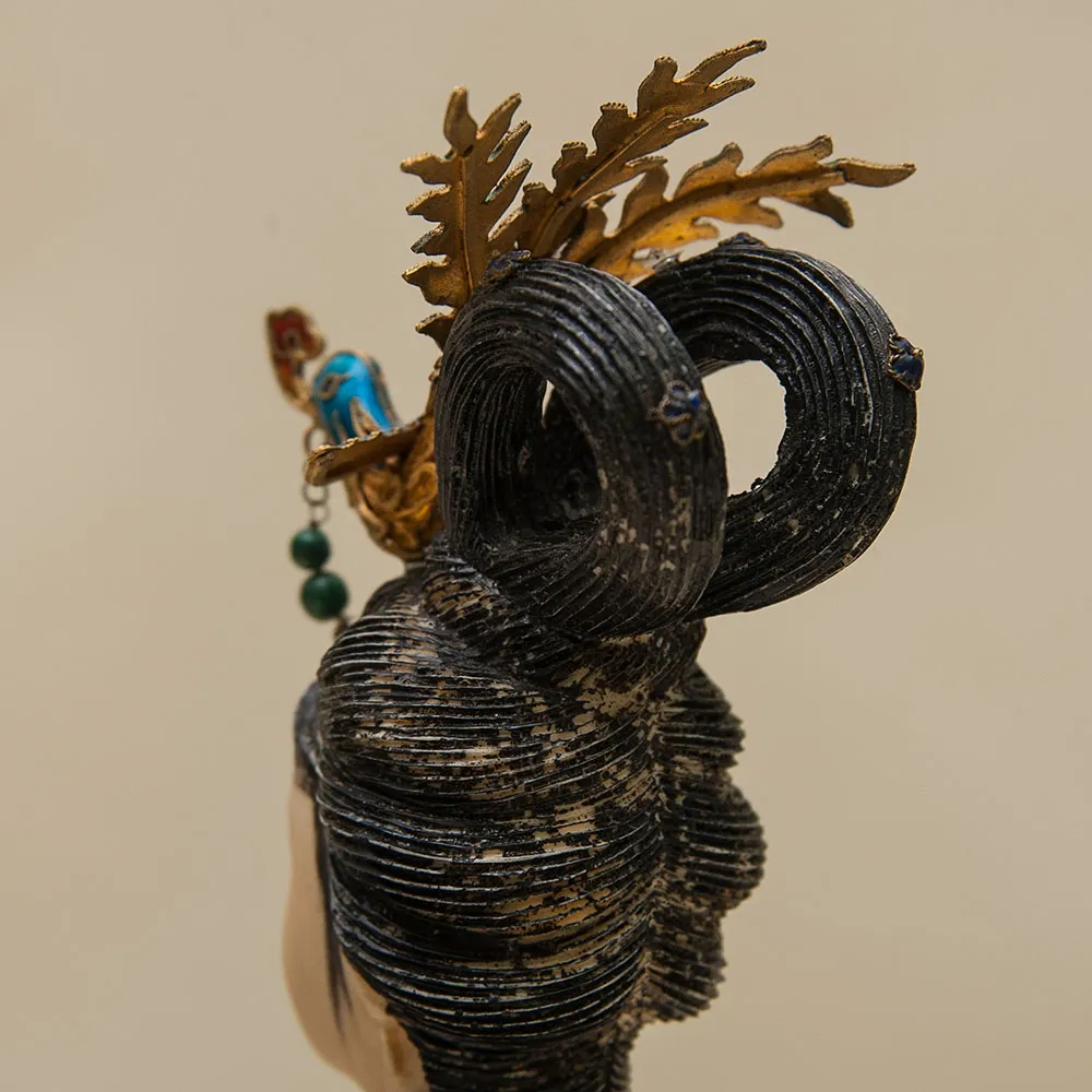 «Девушка в Кимоно» - Статуэтка в технике «Клуазоне» Китай 50 -е годы ХХ века Н - 37 см.