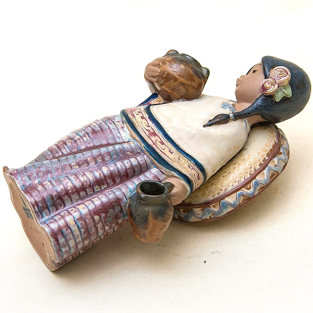 Коллекционная Фарфоровая статуэтка «Девочка в сомбреро» серия Грес Lladro, Испания - 1984 год.