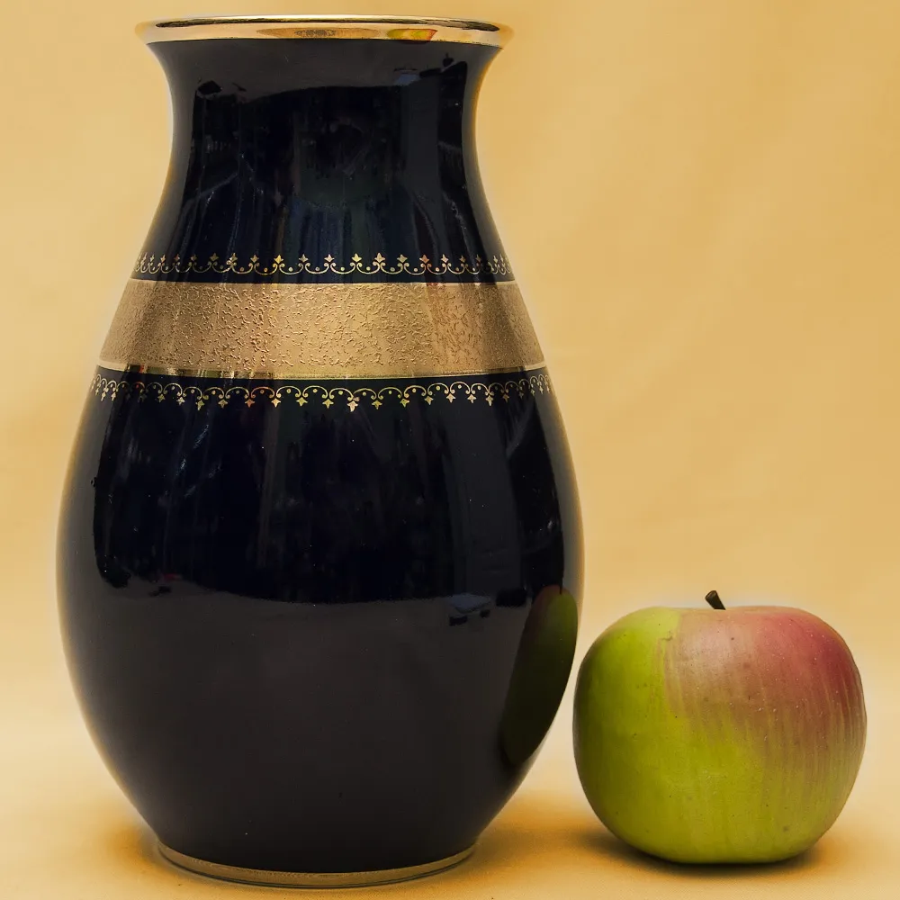 Винтажная Классическая Фарфоровая Ваза Кобальт "КРМ" Берлин Германия - 70-е гг.