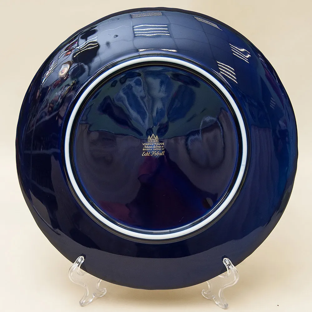 Коллекционное Сервировочное Блюдо - Тарелка  Фарфор Кобальт VOHENSTRAUSS Германия.