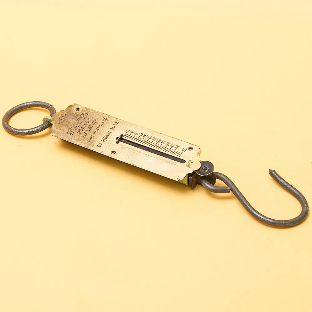 Ручные пружинные весы - Безмен на 50 Фунтов, SALTER'S Англия начало ХХ века.