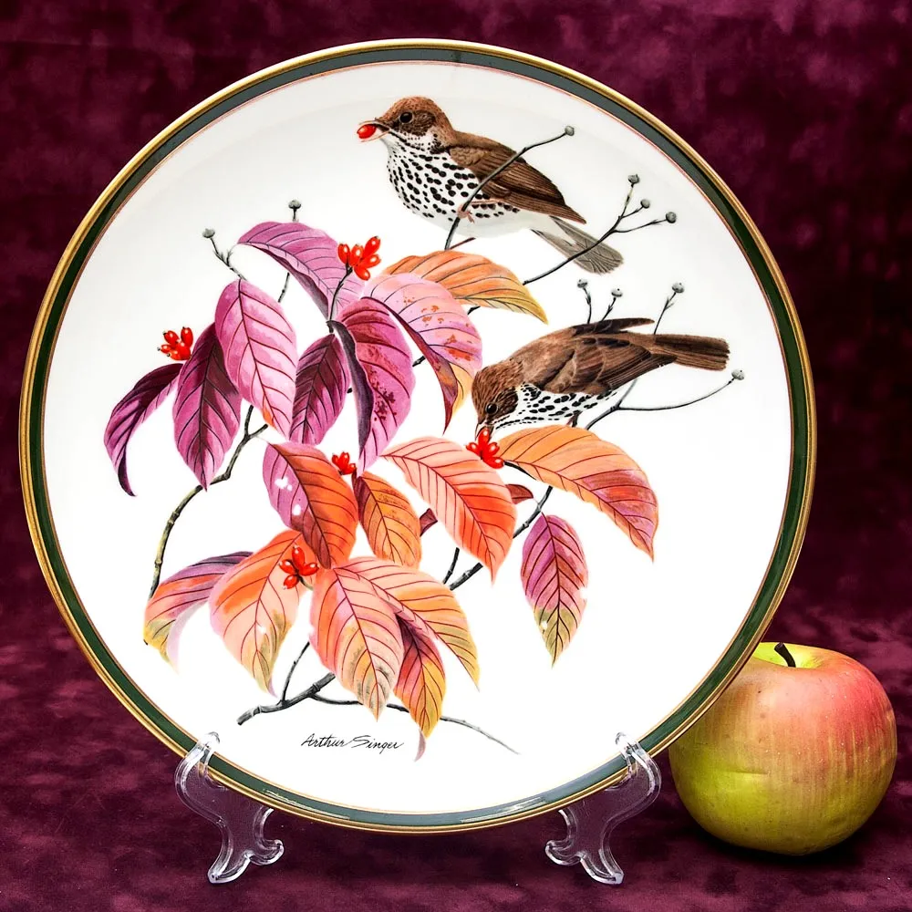 Коллекционная Тарелка - Блюдо «Лесные Дрозды» Фарфор, WEDGWOOD Англия 1977 год.