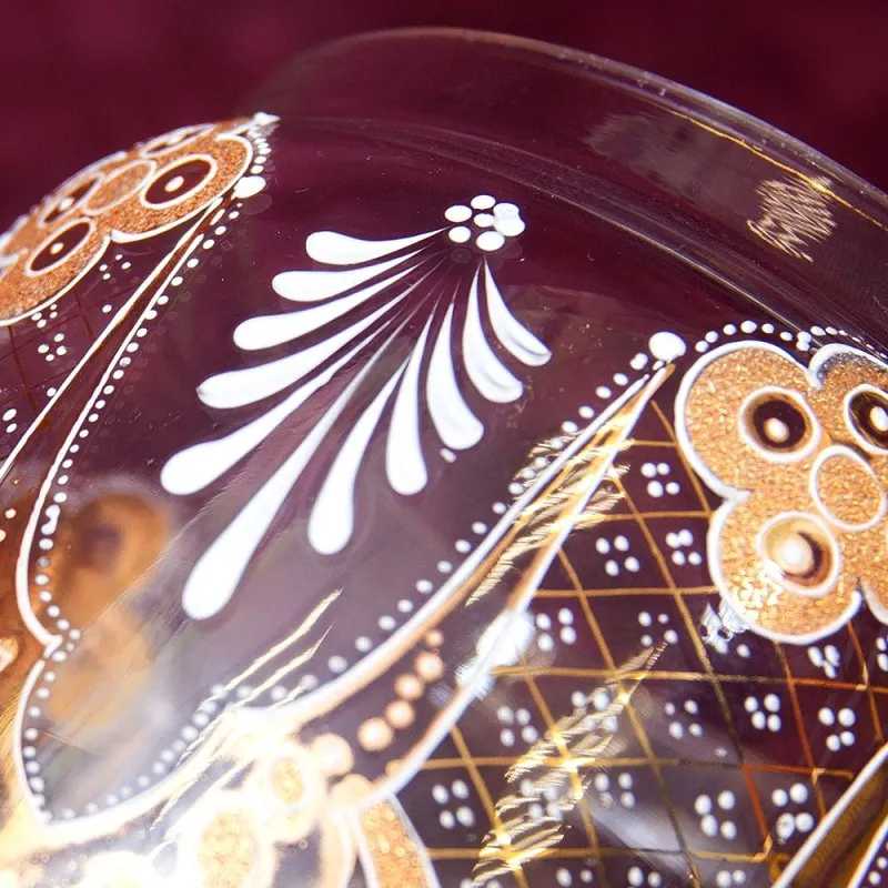 «Золотой узор» - Бисквитница - Сахарница - Баночка с крышкой, Стекло Англия 30-е годы ХХ века.