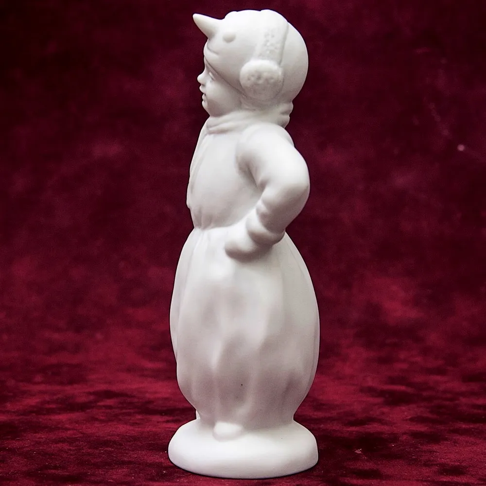 Коллекционная Авторская Статуэтка «Снеговик» из серии «Детский Утренник», фарфор ИФЗ, Россия.