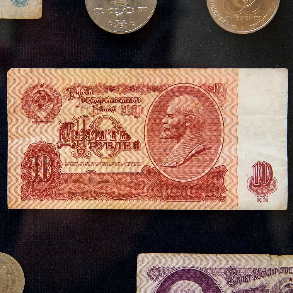 Настенное Коллекционное Панно - Картина «Советские монеты и Банкноты», СССР.