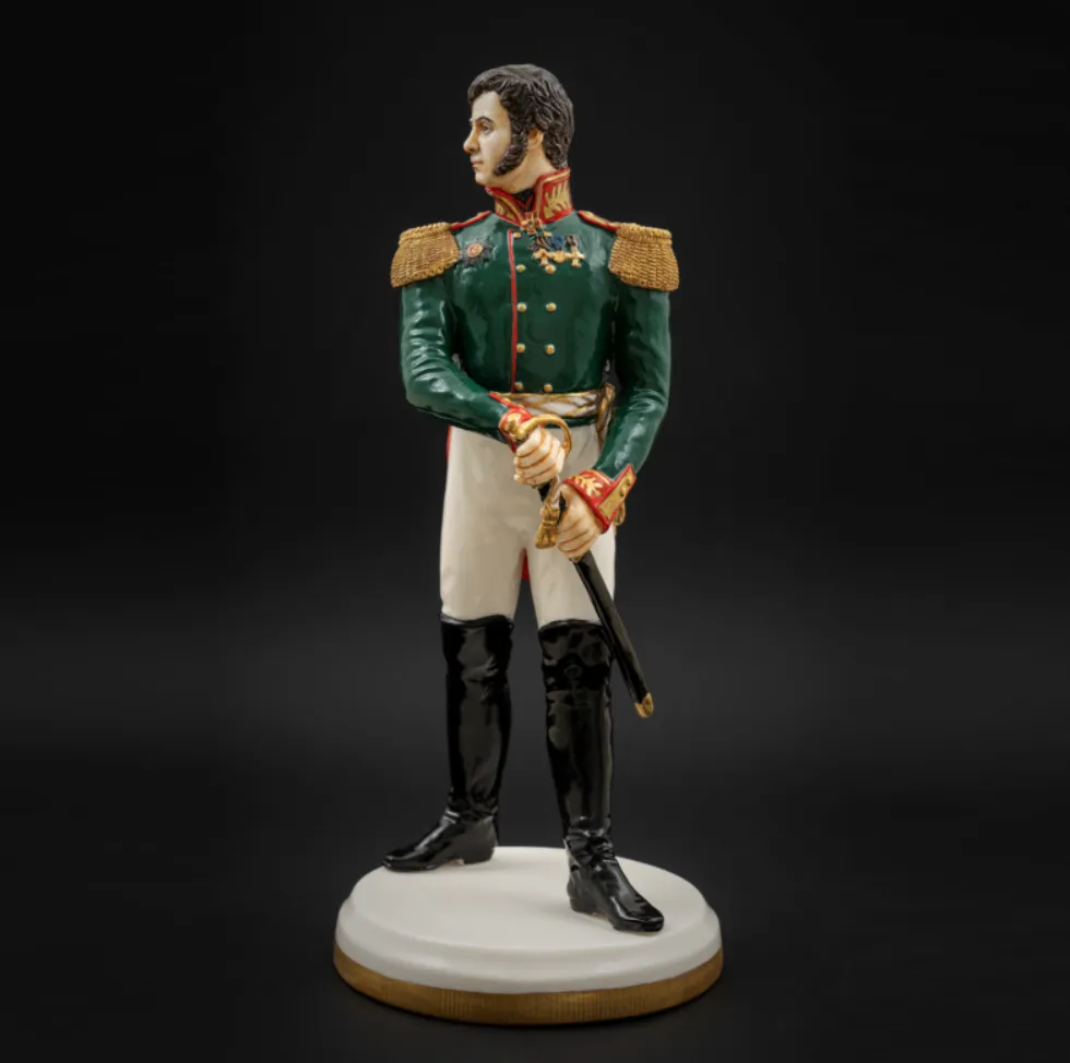 Коллекционная Авторская Статуэтка «Генералы Отечественной Войны 1812 года - Неверовский Д.П.», фарфор, Россия. 
