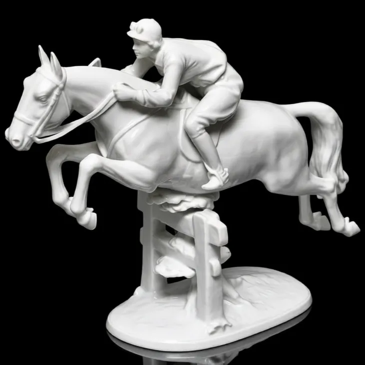 Коллекционная Фарфоровая статуэтка «Наездница. Женский Конкур», ROSENTHAL Германия, 1938 - 1948 годы.