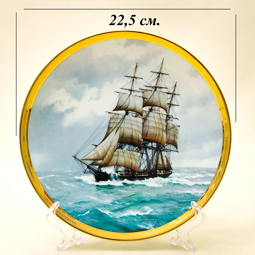 Коллекционная Тарелка «Парусные Корабли - SOVEREIGN OF THE SEAS» Фарфор США, The FRANKLIN MINT -1987г.