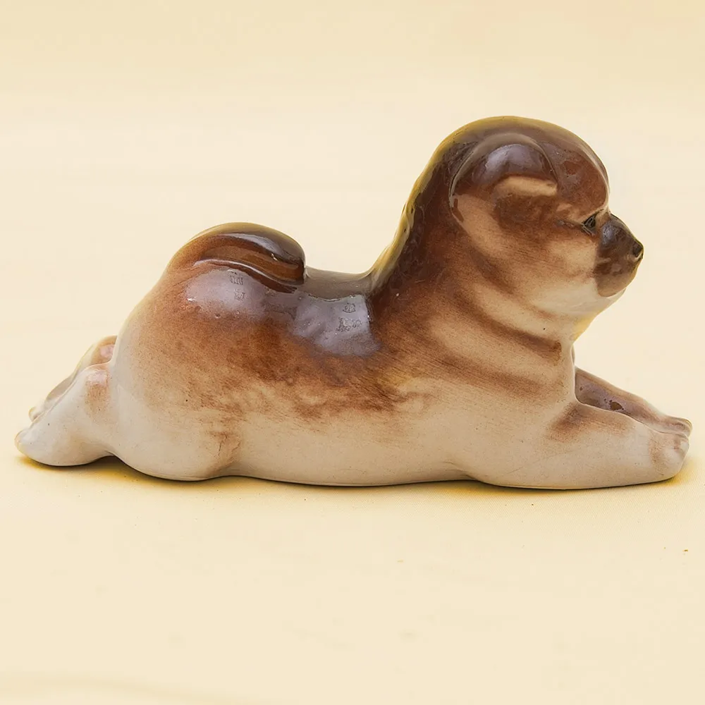 Фарфоровая статуэтка Собака «Чау-Чау», ЛФЗ СССР - 1964 год.