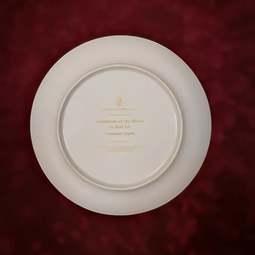 Коллекционная Тарелка «Бекасы» Фарфор Лимож Limoges Франция 1979 год.