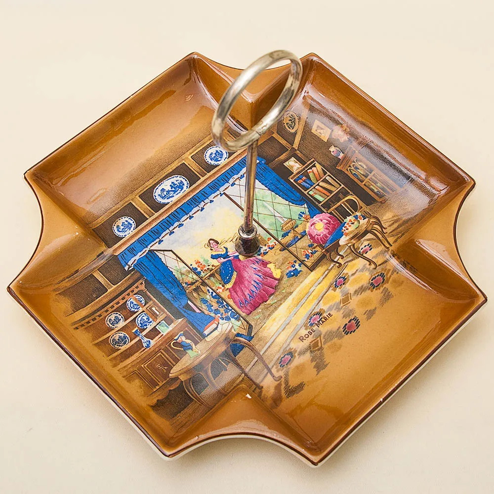 Антикварная Сервировочная Менажница - Блюдо - Тарелка Фаянс Англия -1906-1930 годы