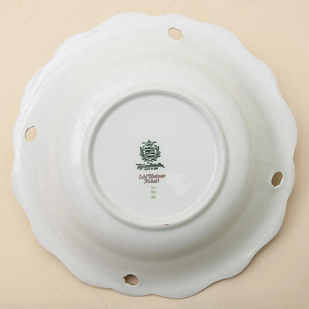 Коллекционное Сервировочное Блюдо Тарелка «Солнечный Ветер» Фарфор WEIMAR Германия -1949 год.