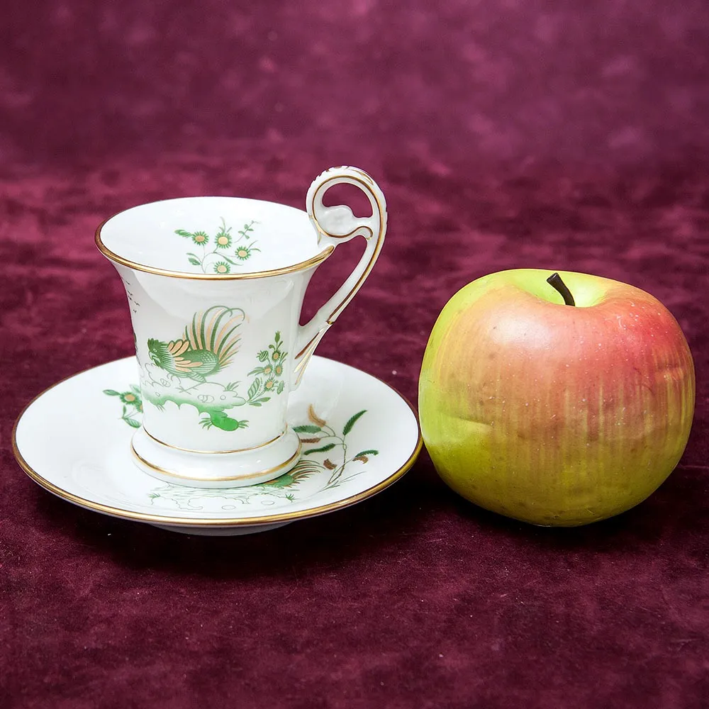 Коллекционная Кофейная Пара «Петухи» Фарфор RICHARD GINORI, Италия 70-е годы ХХ века.