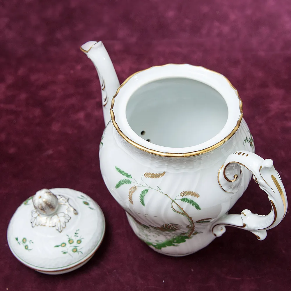 Коллекционный Фарфоровый Заварочный Чайник «ПЕТУХИ», RICHARD GINORI Италия, вторая половина ХХ века.