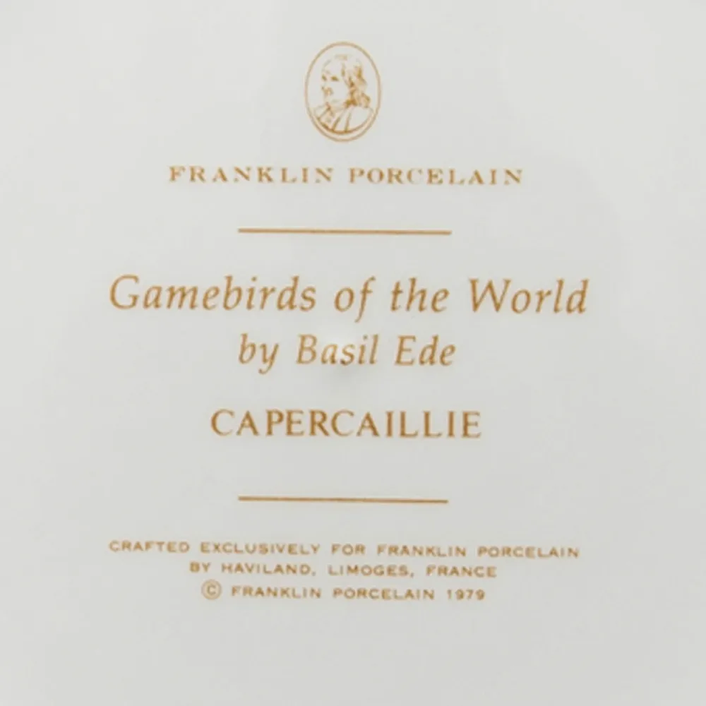 Коллекционная Тарелка «Глухарь» Фарфор Лимож Limoges Франция 1979 год.