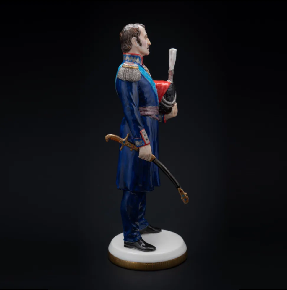 Коллекционная Авторская Статуэтка «Генералы Отечественной Войны 1812 года - Платов М.И.», фарфор, Россия. 